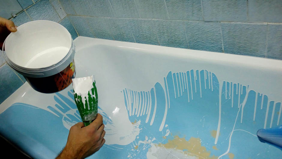 Как покрасить ванну акрилом